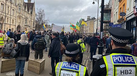Protesters took to the streets of Oxford on Saturday, with some claiming that traffic filters could pave the way to a 'climate lockdown'.