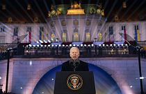 US-Präsident Joe Biden hält eine Rede in der polnischen Hauptstadt Warschau