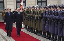 Американский лидер Джо Байден в Варшаве (21 февраля 2023 г.)