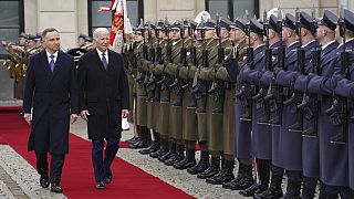 Американский лидер Джо Байден в Варшаве (21 февраля 2023 г.)
