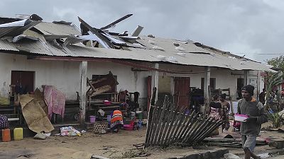 من الأضرار التي خلفها الإعصار فريدي في مدغشقر 