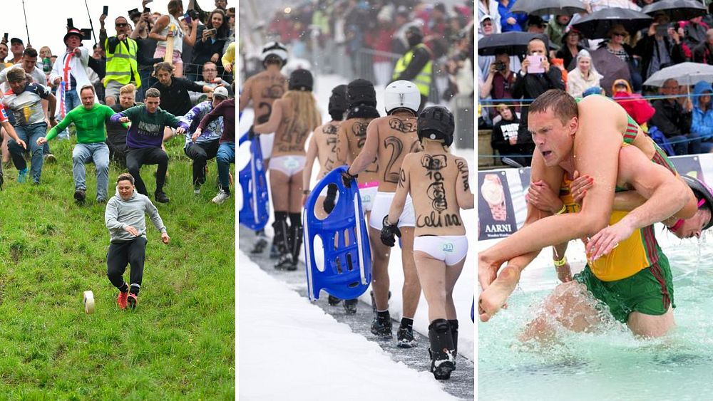 Van naaktskiën tot kaasrollen: dit zijn de meest bijzondere sportevenementen van Europa
