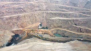 Rescuers work at the site of a collapsed open pit coal mine in Alxa League in northern China's Inner Mongolia.  Feb. 23, 2023 