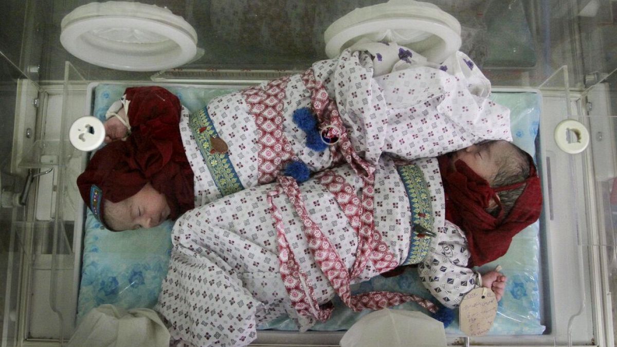 2011-ben, Afganisztánban született ikerpár képe