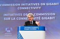 Le Commissaire européen en charge du Marché intérieur, Thierry Breton, présente ses propositions sur le financement de la 5G et de la fibre