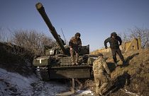 Ukrán katonák Harkiv környéki hadgyakorlaton
