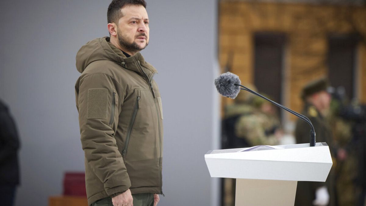 Volodymyr Zelensky à Kyiv (24/02/23)