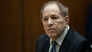 Former film producer Harvey Weinstein appears in court at the Clara Shortridge Foltz Criminal Justice Center in Los Angeles, California, on Oct. 4 2022. 