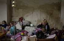 Luftschutzbunker in einem Kinderkrankenhaus in Kiew