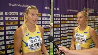 "Es muy bonito que todos los países, no casi todos, todos; intentan apoyarnos"; afirma la atleta ucrania Viktoriya Tkachuk.