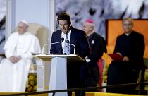 Mark Wahlberg meeting the Pope in 2015