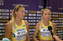 Anna Ryzhykova (right), Ukrainian 400m hurdle runner: "In February and March I was staying at home in my city, Dnipro, and I was scared about the war