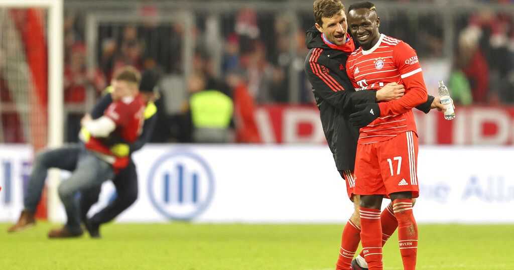 Sadio Mane appears in Bayern Munich jersey for the first time