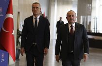 Архив: министр иностранных дел Турции и генеральный секретарь НАТО в Анкаре, февраль 2023 г.
