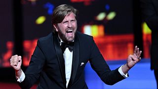 Ruben Östlund celebrates winning second Palme d'Or at Cannes Film Festival 2022