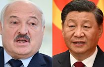 FILE: Composite image of Belarus President Lukashenko and Chinese leader Xi Jinping