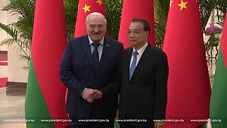 Lukaschenko mit dem chinesischen Ministerpräsidenten Li Keqiang
