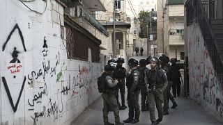 عناصر القوات الإسرائيلية في شوارع القدس. 2023/01/25