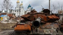 Un carro armato russo distrutto