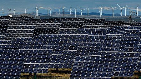 Solar panels near the small town of Milagro, northern Spain. Spain is building on its reputation in renewable energy to position itself as a leader in green hydrogen. 