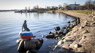 Copenhagen’s Little Mermaid statue vandalised with the Russian flag 