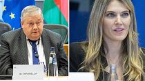 Der belgische Europaabgeordnete Marc Tarabella und die griechische Europaabgeordnete Eva Kaili. Beide wurden im Rahmen des Qatargate-Skandals wegen Korruption angeklag