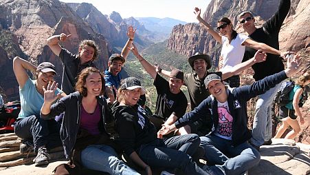Green Tortoise has been taking travellers on adventure road trips since the '70s | Angel's Landing in Zion National Park.