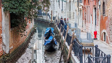 During January and February, there is usually a period of a few days when the water levels of Venice’s canals drop.