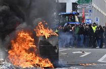 مظاهرات غاضبة للمزارعين في بروكسل احتجاجا على قرار خفض مستوى النيترات في المحاصيل الزراعية 