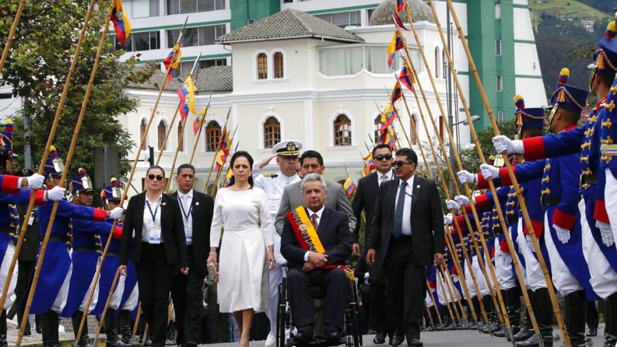 Eski Ekvador Devlet Başkanı Lenin Moreno ve eşi (arşiv)