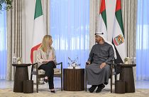 الرئيس الإماراتي محمد بن زايد ورئيس وزراء إيطاليا جورجيا ميلوني