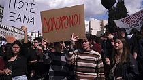 Demonstrierende in Athen