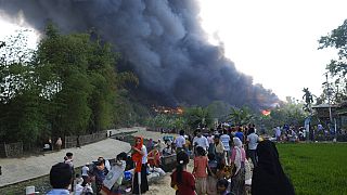 Fire at Rohingya camp in Bangladesh