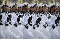 Солдаты ВМС Народно-освободительной армии Китая (НОАК)