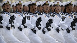 Солдаты ВМС Народно-освободительной армии Китая (НОАК)