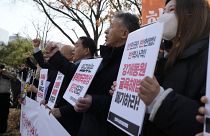 Seoul: Protestkundgebung gegen die Entscheidung der südkoreanischen Regierung