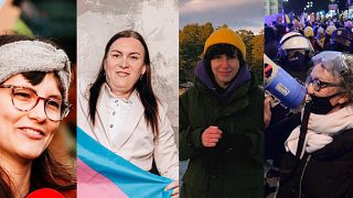 De izquierda a derecha: Zanna Vanrenterghem, Anastasiia Yeva Domani, Taya Gerasimova y Marta Lempart. 