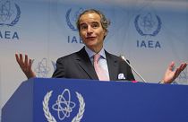 رافائل گروسی، مدیر کل آژانس بین‌المللی انرژی اتمی در نشست شورای حکام، ۶ مارس ۲۰۲۳، وین اتریش