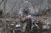 Az ukrán hadifogoly, közvetlenül kivégzése előtt