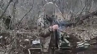 Az ukrán hadifogoly, közvetlenül kivégzése előtt