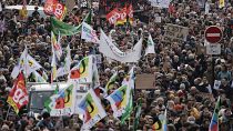 Manifestación el martes 7 de marzo de 2023 en Nantes, oeste de Francia.