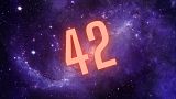 42, the number forever associated with The Hitchhiker's Guide to the Galaxy