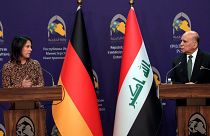 فواد حسین، وزیر امور خارجه عراق و آنالنا بربوک، وزیر امور خارجه آلمان
