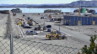 موقع بناء محطة لجمع ثاني أوكسيد الكربون المسال في أويجاردن بالقرب من بيرغن، النرويج-24 أبريل 2022