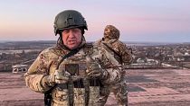 رئيس مجموعة فاغنر شبه العسكرية الروسية يفغيني بريغوجين في أوكرانيا. 2023/03/03