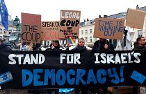 Manifestation à Bruxelles contre la réforme judiciaire en Israël