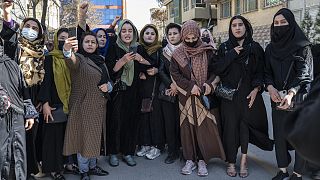 أفغانيات في وقفة في كابول بمناسبة اليوم العالمي للمرأة 