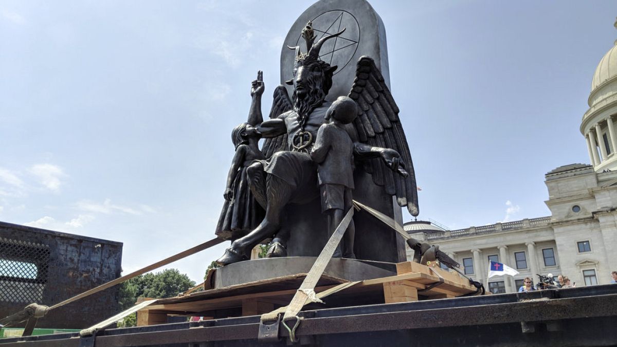 A Sátánista Templom Bahomet-szobra, amit a Kapitóliumnál akartak felállítani 2018-ban