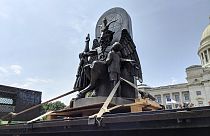 A Sátánista Templom Bahomet-szobra, amit a Kapitóliumnál akartak felállítani 2018-ban