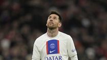 Лионель Месси после поражение от "Баварии"